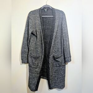 Roots Salt & Pepper Long Open Front Cardigan - Size M